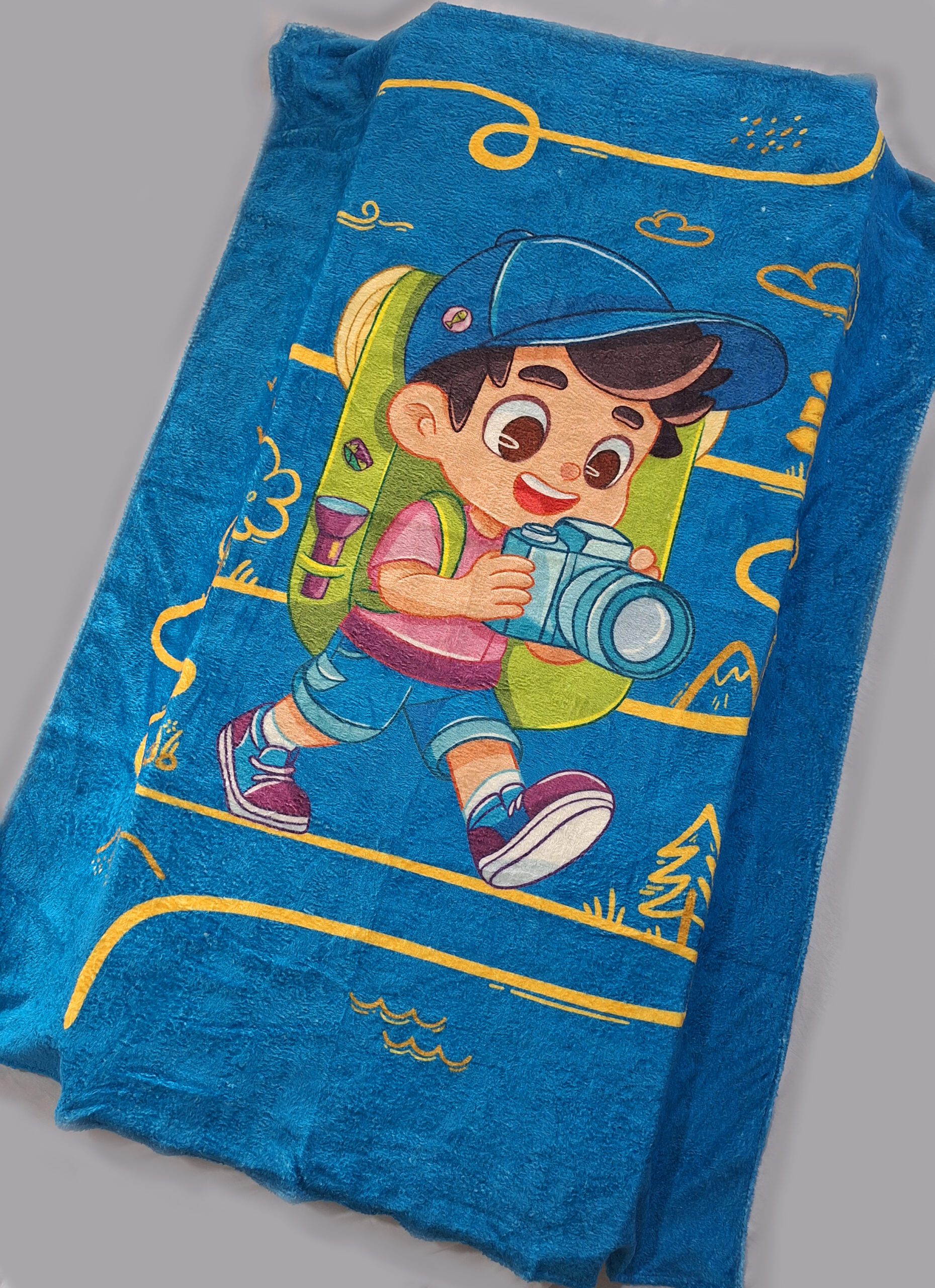 پتو ژله ای طرح پسر طبیعت گرد